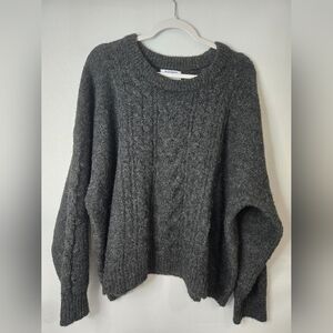 Old Navy Charcoal Cable Knit Sweater Size XXL